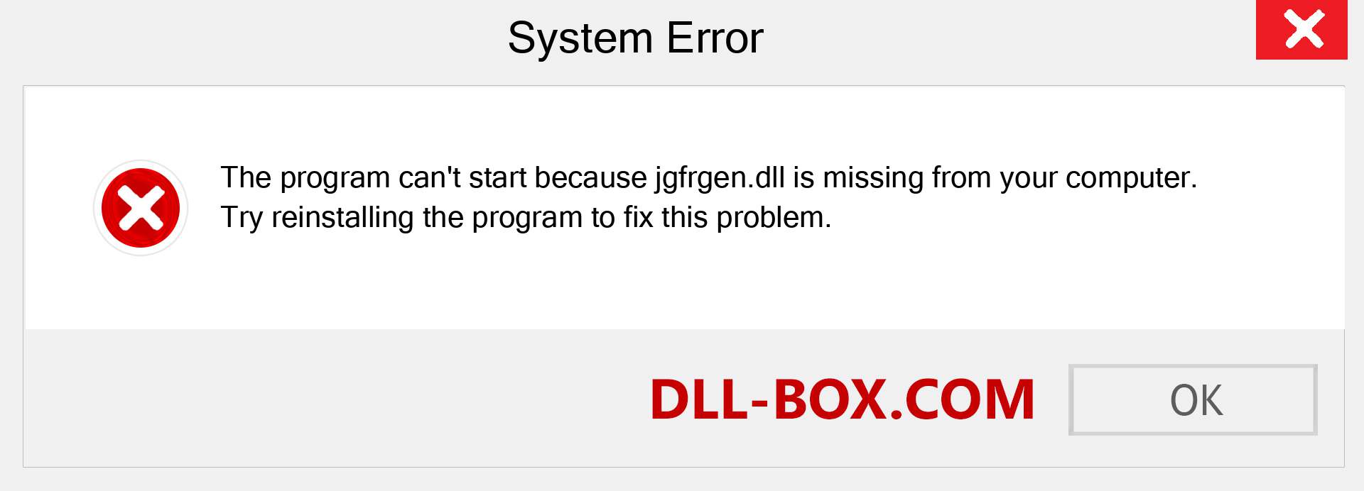  jgfrgen.dll file is missing?. Download for Windows 7, 8, 10 - Fix  jgfrgen dll Missing Error on Windows, photos, images